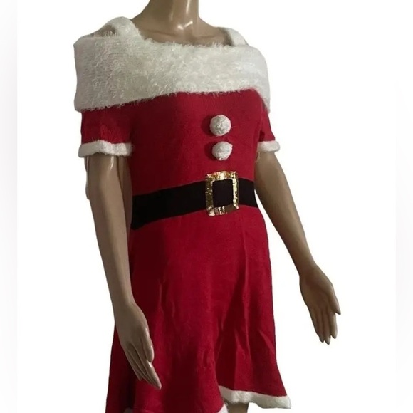 Red Holiday Swing Dress – Christmas Party Look - Picture 1 of 10